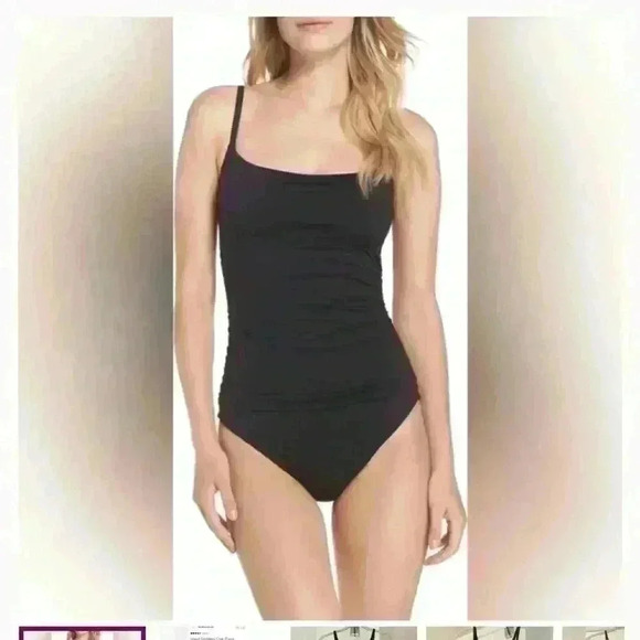 NWT La Blanca Island Goddess One-Piece Swimsuit white and red size 4 - Picture 1 of 8